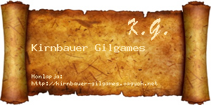 Kirnbauer Gilgames névjegykártya